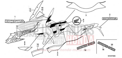 MARQUE/RAYURE (4) CRF1000A2K de 2019